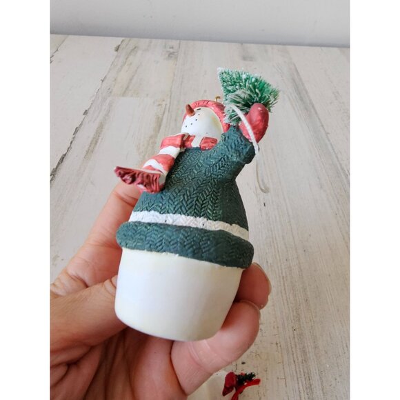 Sandi gore evans snowman gingerbread ornament tree Xmas gingerbread set - Picture 8 of 10